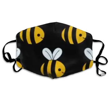 

NiYoung Breathable Anti Dust Mouth Mask with Adjustable Earloop, Warm Windproof Reusable Washable Half Face Mask, Animated Bee