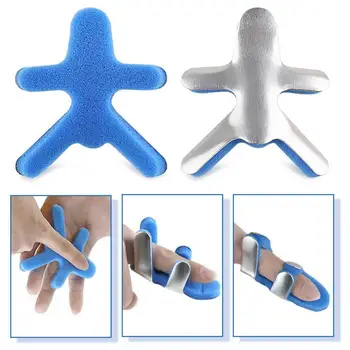 

Aluminum Alloy Sponge Convenient Adjustable Finger Fixing Splint Finger Support Breathable Finger Rehabilitation Sleeve