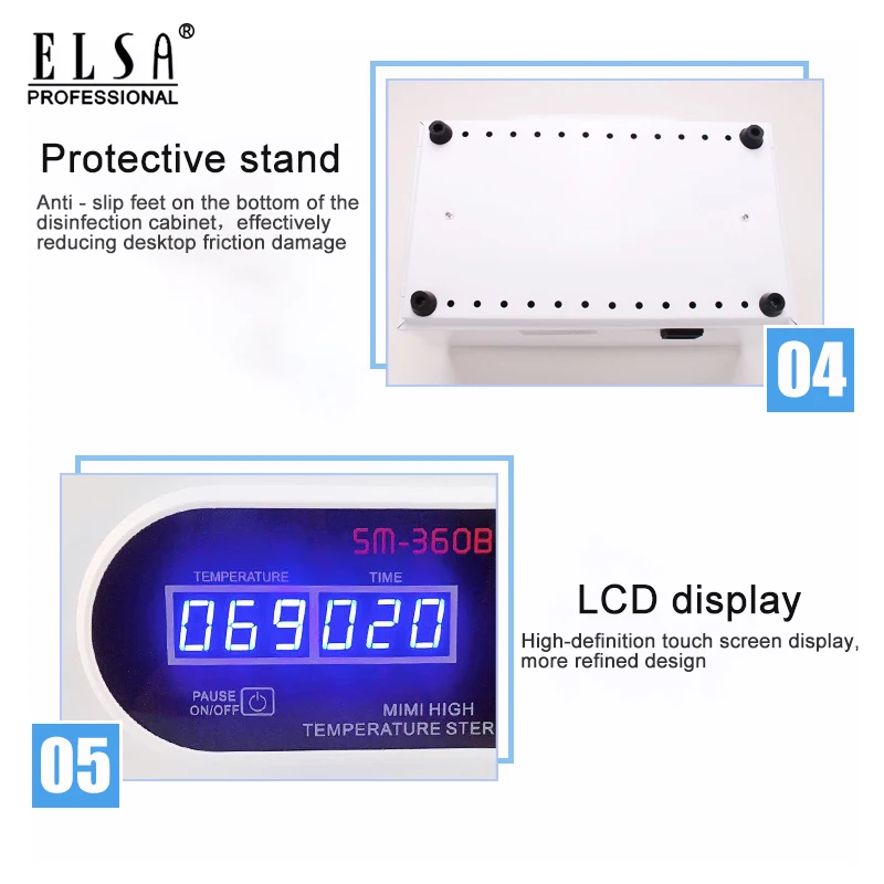 Tanie 300W profesjonalny sterylizator wysokotemperaturowy Nail salon artystyczny przenośny inteligentny sterylizator narzędzie do manicure sterylizator suchy