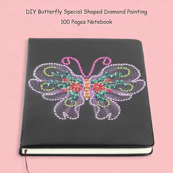 

DIY Special Shaped Diamond Painting 100 Pages Butterfly Resin Varnish Splicing Flatness Notebook Sketchbook Gift 200x150x15mm