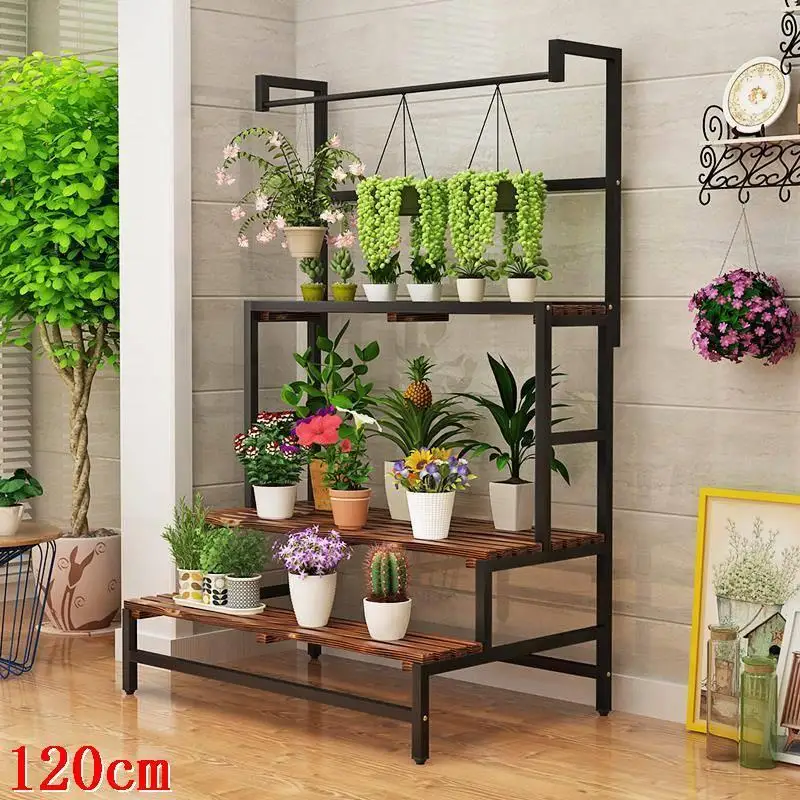 MODEL L Лестница Etagere Pour Plante Varanda горшок плантенреккен дерево Terraza полка Dekoration открытый цветок Stojak Na Kwiaty завод Стенд - Цвет: MODEL L