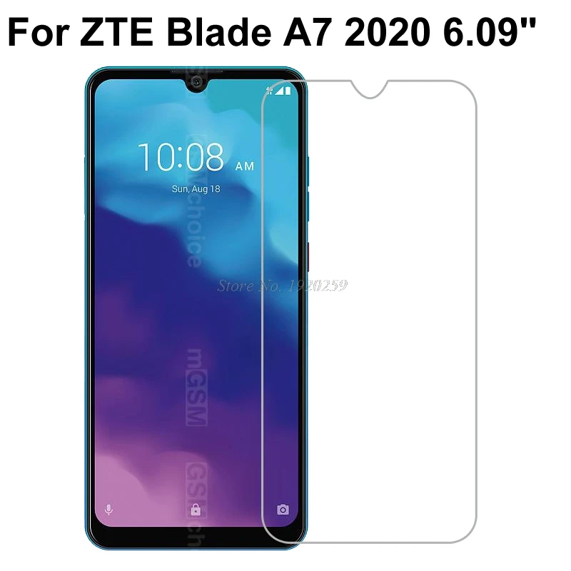 Tempered Glass for ZTE Blade A7 2020 GLASS Protective Film on ZTE Blade A7 2020 Smartphone 9H Screen Protector Screen Film