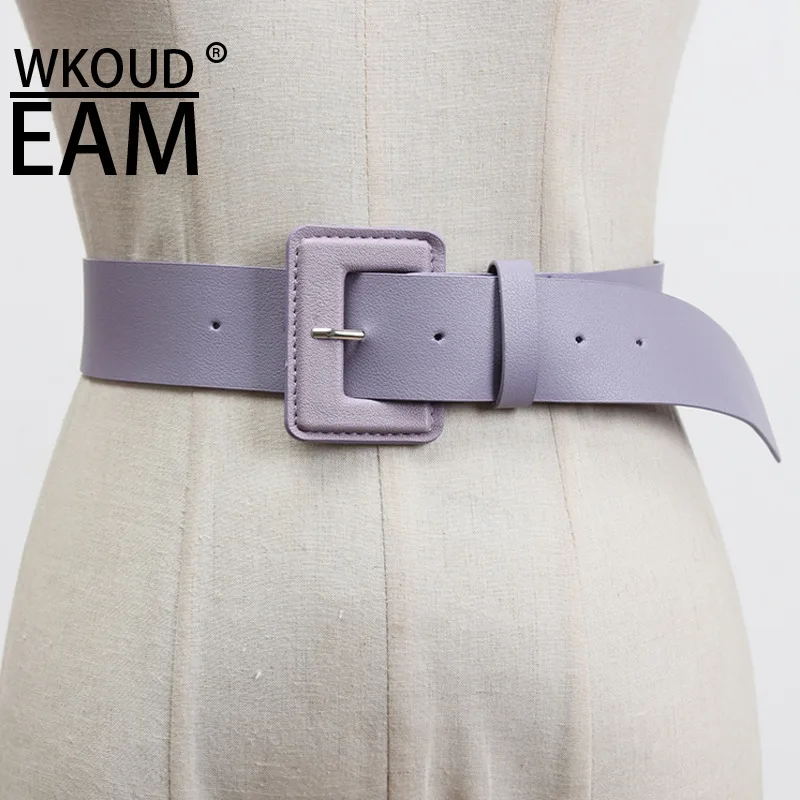 Женская Однотонная рубашка [EAM] белая однотонная декоративная из мягкой