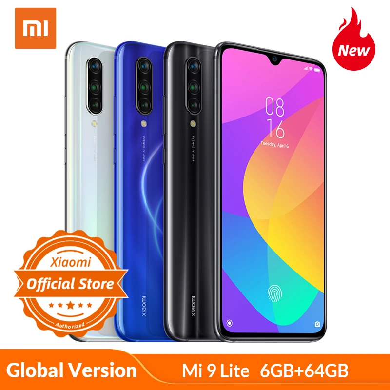 Глобальная версия Xiaomi Mi 9 Lite 6 ГБ 64 Гб Смартфон 32 МП AI Selfie Snapdragon 710 Восьмиядерный 48мп