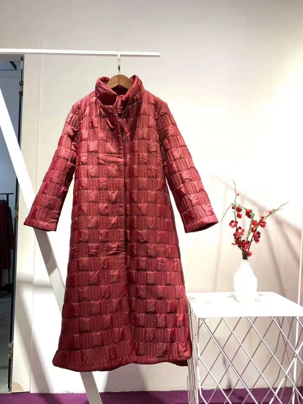 Горячая Miyake Мода складывающийся сплошной цвет китайский с воротником-стойкой с длинными рукавами покрытый свободный хлопок ветровка