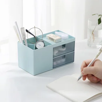 

2020 Home Cosmetic Storage Box Durable Makeup Drawer Organizer Desktop Storage Box Office Storage Box