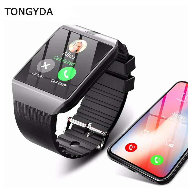 Умные часы TONGYDA DZ09 с камерой Bluetooth спортивные поддержкой Sim карты умные носимые