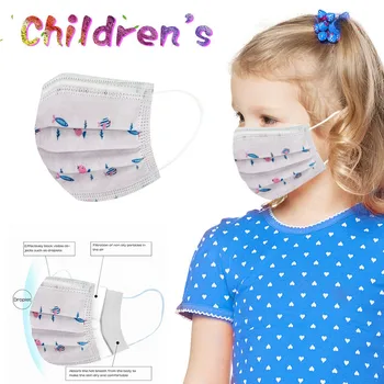 

Kids Children's Mask Disposable Face Mask In Rial 3ply Ear Loop Breathable Reusable Mouth Caps Washable Mouth Cloth Face masques