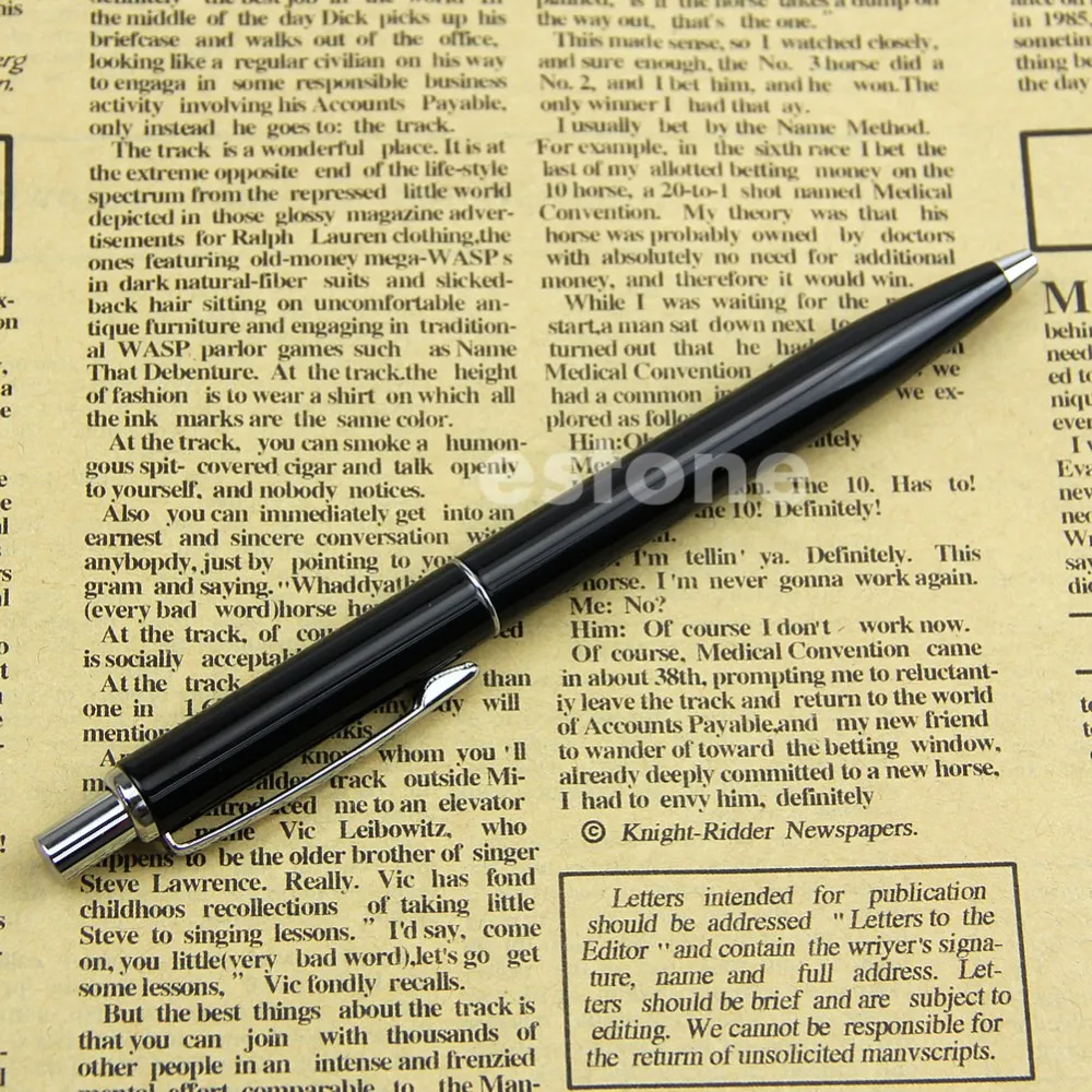 BAOER 37 из нержавеющей стали Кнопка шариковая черная ручка