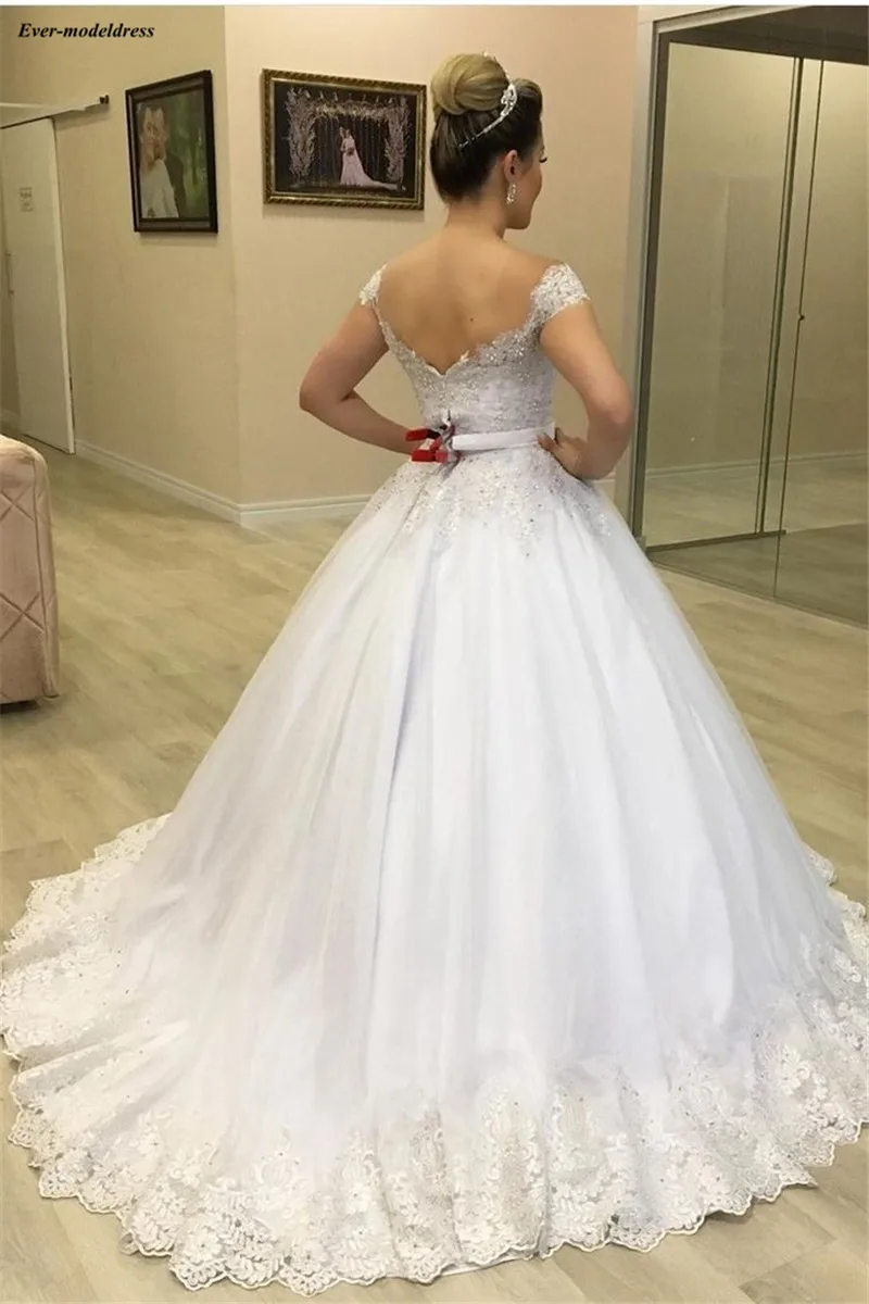 Vestido De Noiva, свадебные платья принцессы,, кружевные аппликации, расшитые бисером, с открытыми плечами, свадебные платья, платье невесты, Robe De Mariee