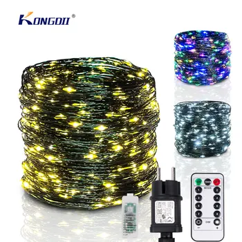 

LED String Lights Christmas Fairy Lights with Remote Outdoor Garland Decor Lights For Christmas Tree Street Bedroom Wedding 100M