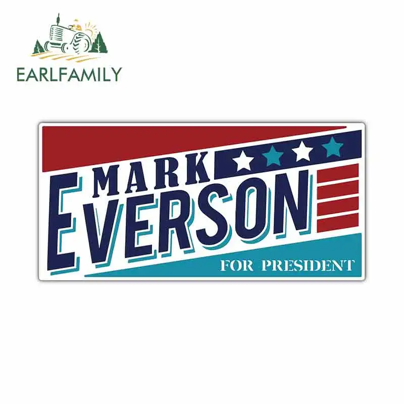 

EARLFAMILY 13cm x 6.4cm for Mark Everson President 2016 Republican Logo Car Stickers Vinyl JDM Bumper Trunk Truck Graphics Decal
