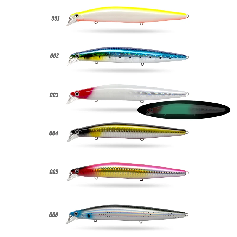 D1 Silent Fishing Suspending Lure Sea assassin 145mm 23.5g 120mm Floating Luminous Artificial Quality Wobbler Jackbait Hard Bait