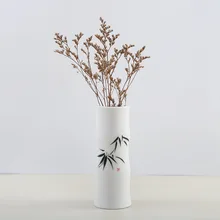 Традиционный китайский стиль керамическая ваза украшения ручная роспись Celadon белый цветок ваза для украшения интерьера ремесла подарок LC