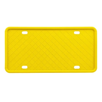 

High Temperature Resistant License Plate Frame With Screws Universal Styling Car Accessories Auto Drainage Hole Soft Silicone