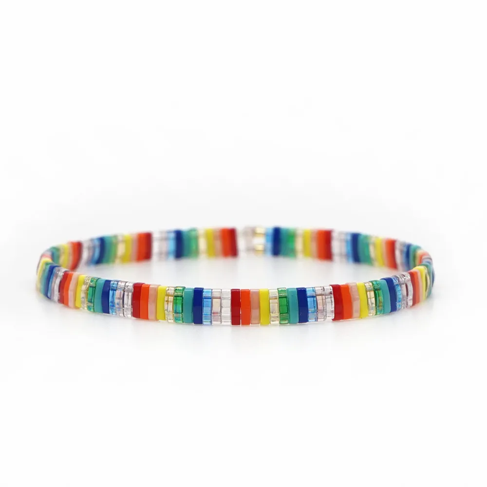 5 Oho MIYUKI Heart Bracelet Boho шикарный женский турецкий браслет evil eye красный комплект ювелирных изделий со звездами Pulsera Mujer кисточкой Handmad - Окраска металла: 5