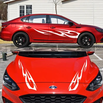 

4Pcs/lot Car Stickers Auto Door Side Hood Cover Decals Vinyl Film Decoration DIY Body Automobiles Sports Car Tuning Accessories