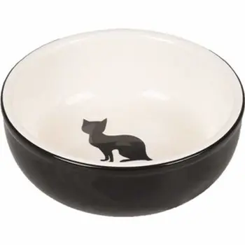 

Flamingo 560691 Nala Cat Bowl Ceramic 310 ml 13 cm Black/White