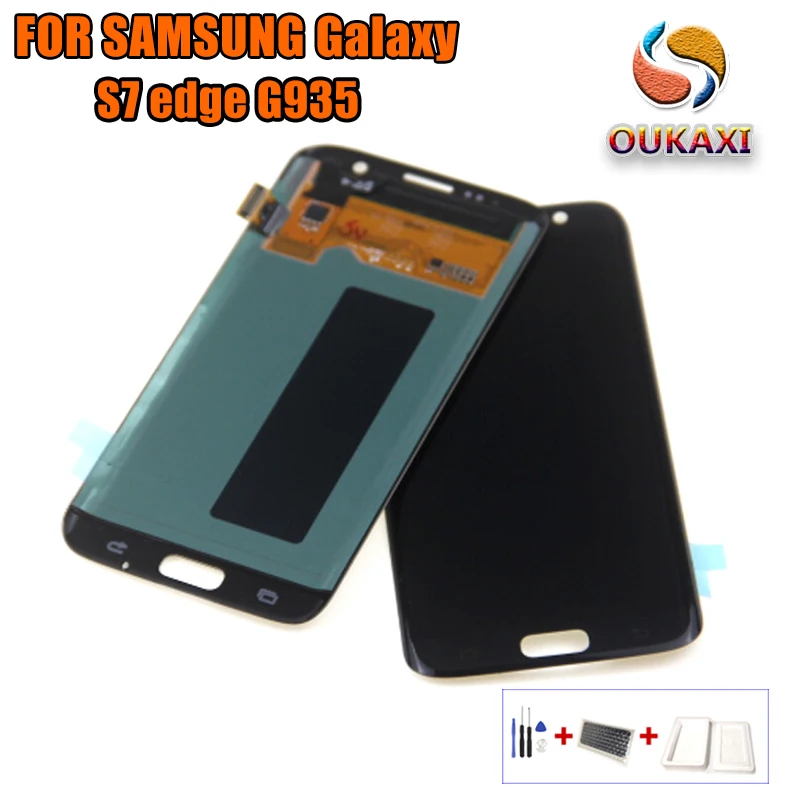 5,5 ''сменный ЖК-дисплей для SAMSUNG S7 Edge Pantalla G935 G935F запасные части для ЖК-экрана