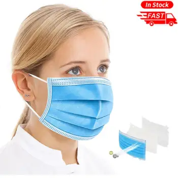 

20/50/100pcs Disposable Non-Woven Dust Mouth Cover Masks Dustproof Splash Face Mask Masque Breathable And Safety Maska Ochronna