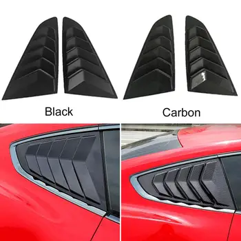 

Car Styling Carbon Fiber Side Window Louvers Scoop Louvers Triangular shutter Windows Cover Vent for Ford Mustang 2015 2016 2017