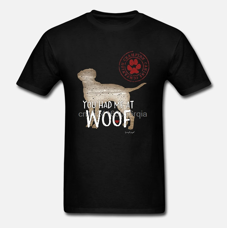 Женская футболка You Had Me at Woof рубашка с лапой для собак и | Мужская одежда