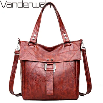 

Female Tote Bags Sac a Main Casual Women PU Leather Handbags Vintage Crossbody Bags For Women Messenger Shoulder Bag Bolso Mujer