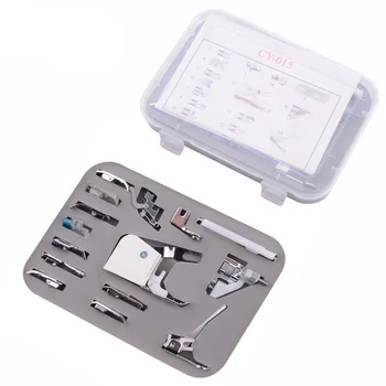 

6/7/9/15pcs Sewing Machine Supplies Presser Foot with Box Hem Feet Spare Parts Sewing Machine Accessories for Brother Singer