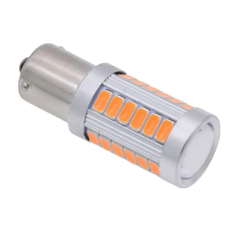 2 шт. Янтарь 1156 33SMD Автомобильный задний сигнал поворота тормозной фонарь заднего света лампы высокого качества