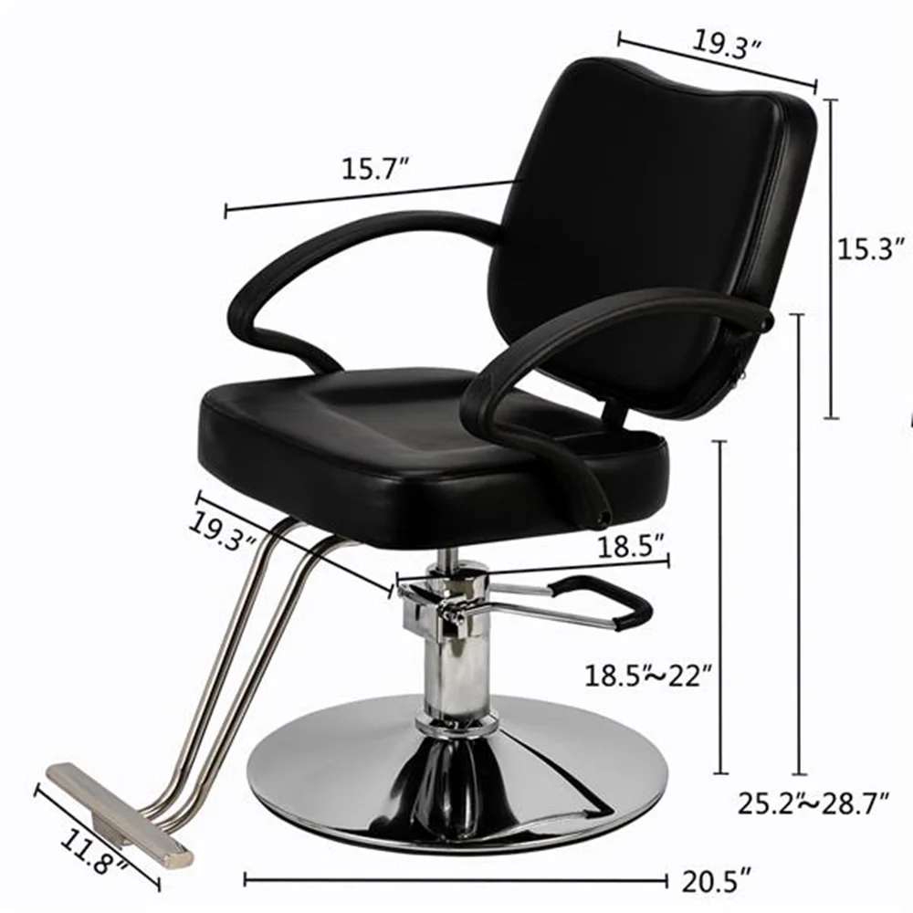 

USA Warehouse HC106 Woman Barber Chair Hairdressing Chair Manicure Hairdressing Work Stool Black