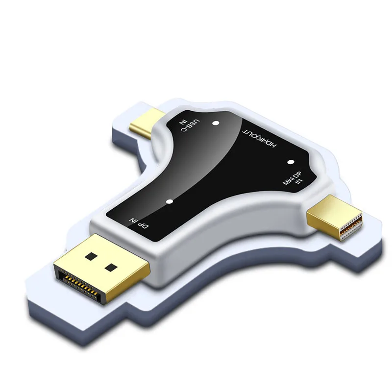 3 в 1 многофункциональный конвертер поддерживает 4K DP+ Mini DP+ USB-C к HDMI 4K x 2K выходной сигнал адаптер конвертер для Macbook
