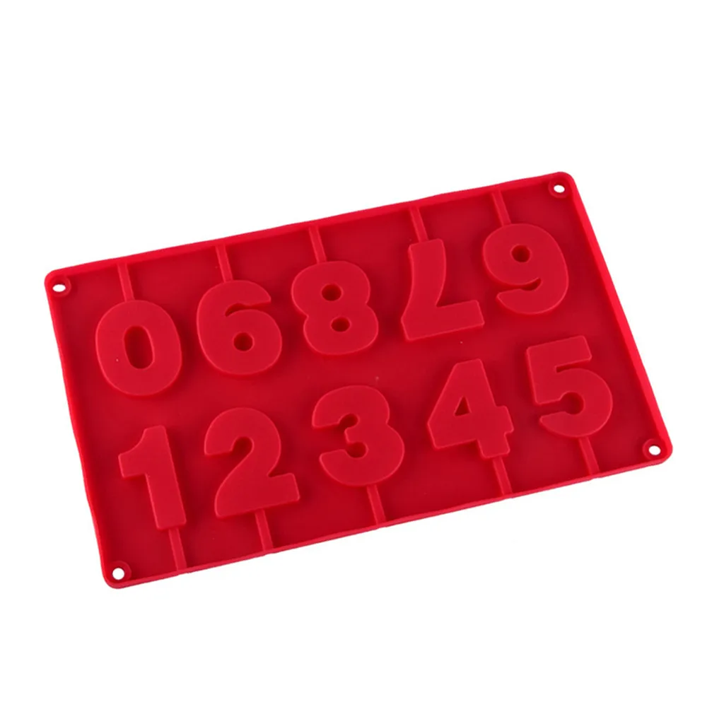 

Silicone Lollipop Mold Ice Candy Chocolate Moulds Baking Tool 0-9 Number Shaped Bakeware Baking Mold Kitchen Gadgets 1.30