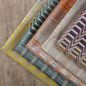 

Custom JX high-grade gold line jacquard fashion fabric geometric snake pattern skirt windbreaker dress suit cloth