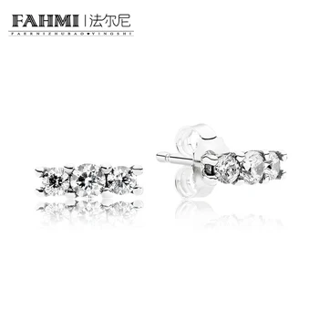 

FAHMI 100% 925 Sterling Silver 290725CZ SPARKLING ELEGANCE EARRING STUDS Charm Elegant Women's Original Jewelry Gift Recommended