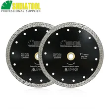 Special Price SHDIATOOL 2pcs Dia 180mm/7" Hot-pressed Sintered Diamond Cutting Disc Mesh Turbo Diamond Saw Blade Granite Marble Tile Ceramic Special Price SHDIATOOL 2pcs Dia 180mm/7" Hot-pressed Sintered Diamond Cutting Disc Mesh Turbo Diamond Saw Blade Granite Marble Tile Ceramic