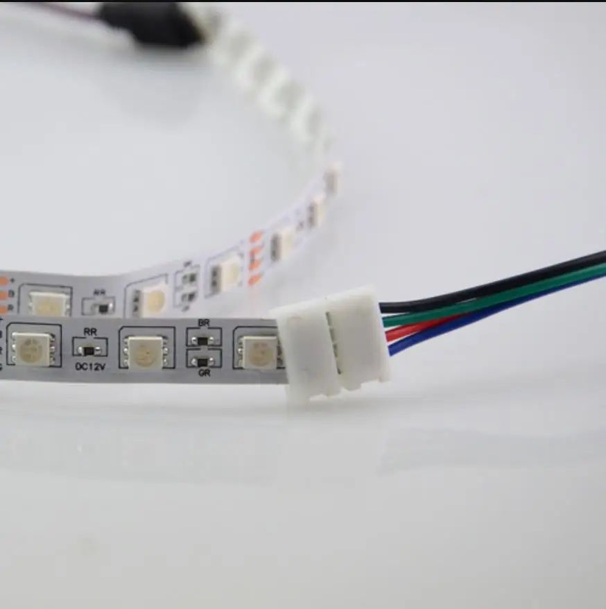 Foxanon 2015 4 контактный RGB разъем для светодиодной ленты зажим кабеля Светодиодная