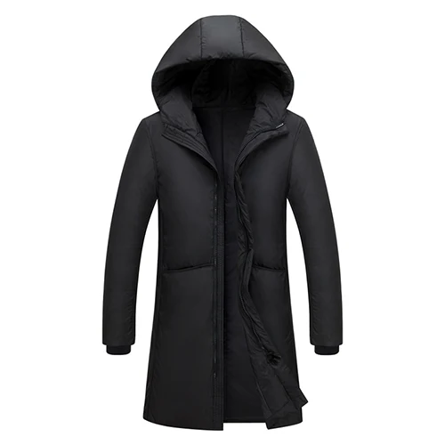 7805 Black Новинка года, Длинная зимняя куртка, выдерживающая-20 градусов, Мужская большая куртка с натуральным меховым воротником, с капюшоном, на утином пуху, куртка большого размера 2XL 3XL 7805 - Цвет: 7805 Black