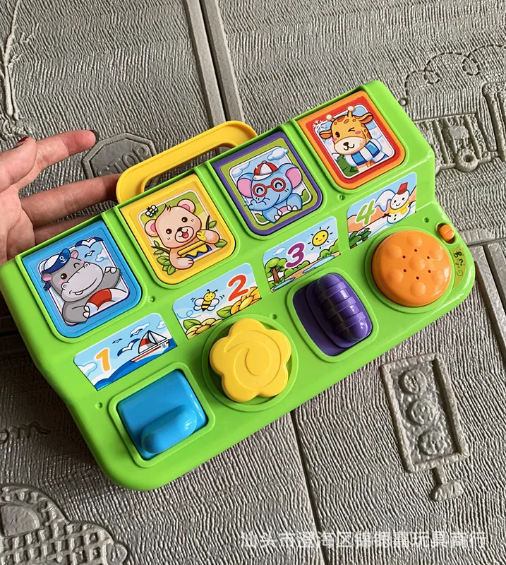 

Baby Peekaboo Pop-up Toy with Light And Music Switch Button Box Children Treasure Box Intelligence Mobile Toy