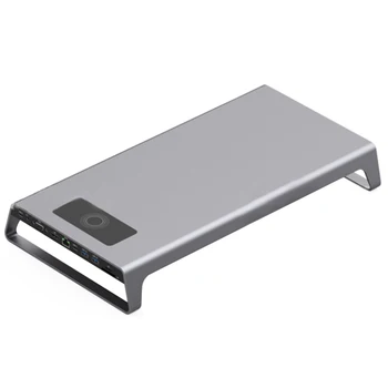 

Hot Sale Aluminum Monitor Stand Docking Station with USB C Hub Support 4K HDMI VGA TF Card Wireless Charge