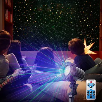 

RGB Christmas Laser Projector Outdoor Waterproof Spotlight Static Star Dots Lights For Home Party Tree Decoration Adjustable