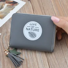 Маленький свежий Кошелек для монет, милый модный мини-кошелек, короткая сумка для монет на молнии