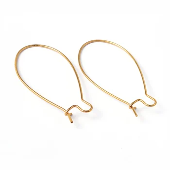 

1000pcs Brass U Shape Hoop Earrings Long-wearing Brass Earwires for sensitive ears DIY Jewelry Making 33x14x0.7~0.8mm F60
