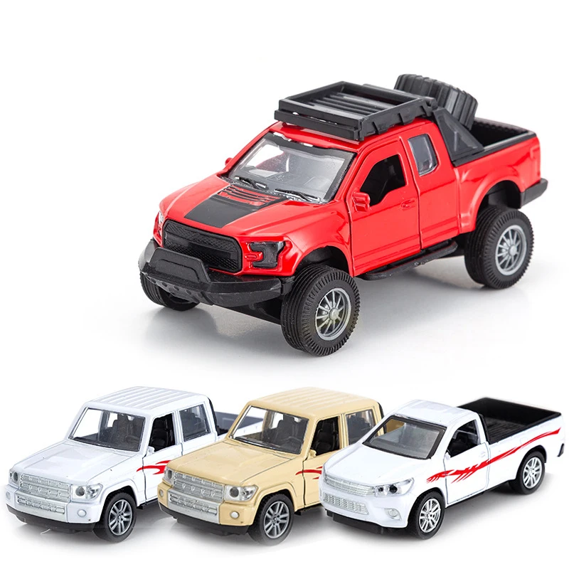 1:32 Pull Back Kids Car Toy Model Simulation Alloy Pickup Truck Diecasts Vehicle Collector Collection Gift For Boy Children Y109