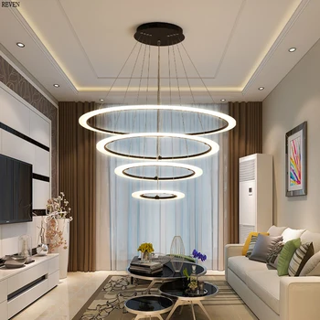 

Living room Pendant Lights simple modern atmosphere home LED creative personality restaurant ring hall top light