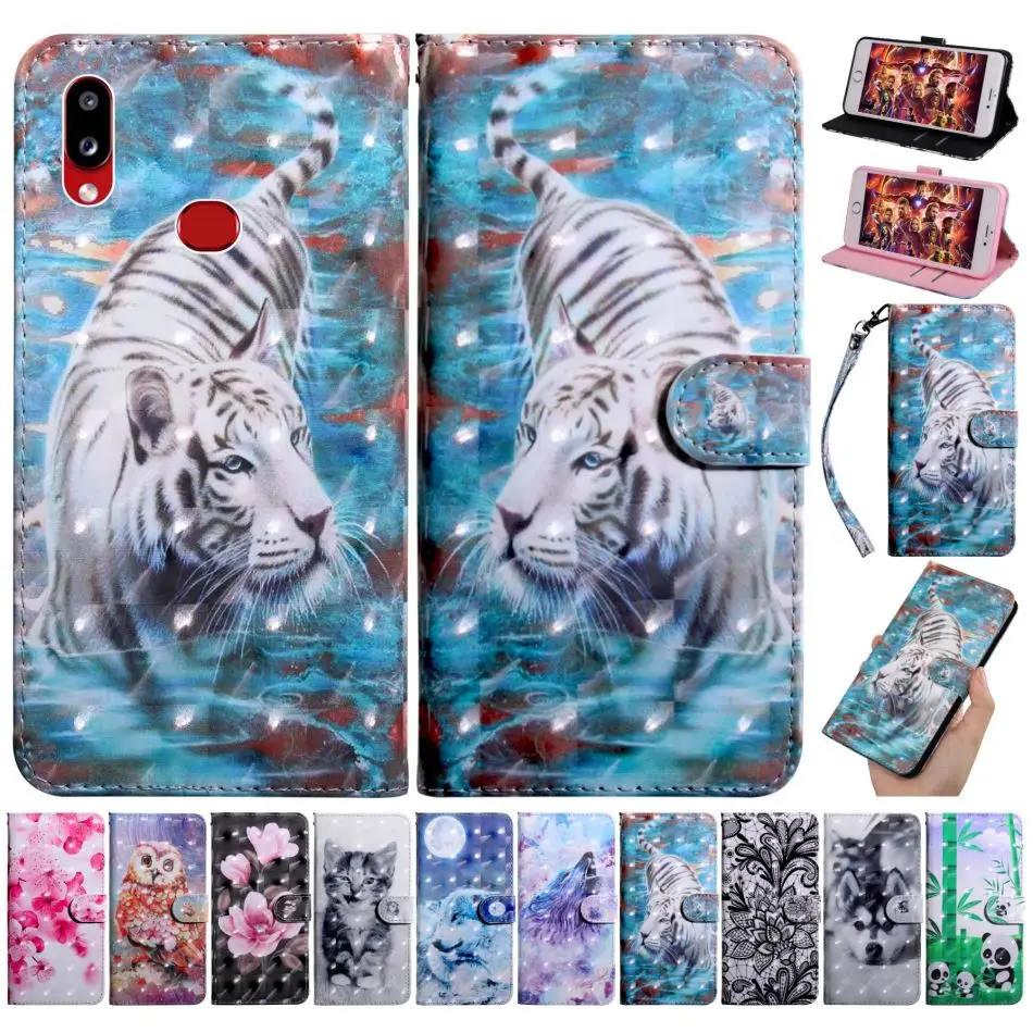 Кожаный чехол-бумажник Tiger Boy для Samsung Galaxy A50 A50S A51 A530 A5 2018 A30S кружевные Чехлы