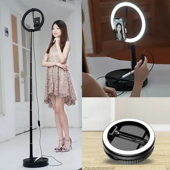 

Integrated Folding Telescopic Live Light Aluminum Alloy Outdoor Multifunctional Beauty Lamp Selfie Stand