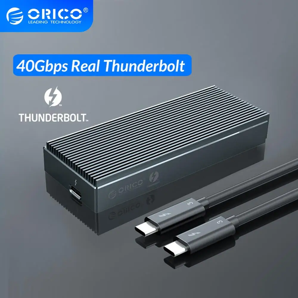

ORICO Thunderbolt 3 40Gbps NVME M.2 SSD Enclosure 2TB Aluminum USB C with 40Gbps Thunderbolt 3 C to C Cable For Laptop Desktop