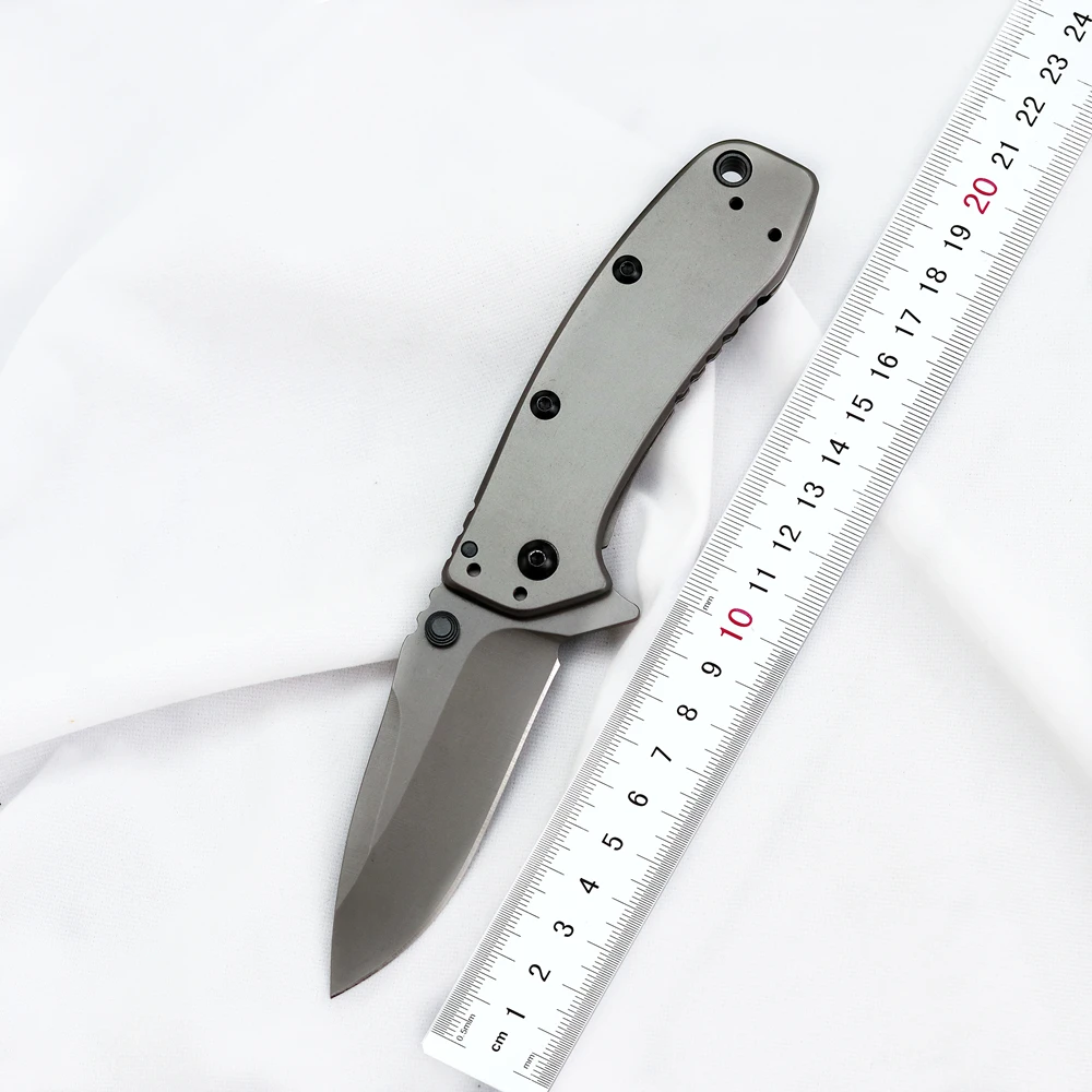 

OEM KS 1556 1555 Multifunctional folding knife, 8CR13MOV blade with steel handle practical camping hunting fruit knife EDC tool