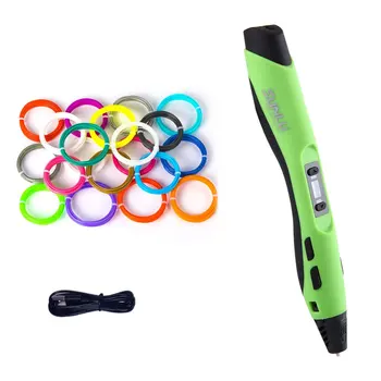 

Low Temperature 3D Printing Pen Kids Graffiti Pen Children Funny Drawing Tool With 10M 20 Colors PLA Material