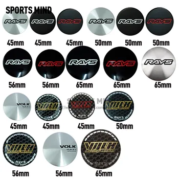 

4PCS/lot 45mm 50mm 56mm 65mm Car Wheel Center Cap Emblem Sticker For RAYS VOLK Racing Wheel LOGO Hub Cap Sticker